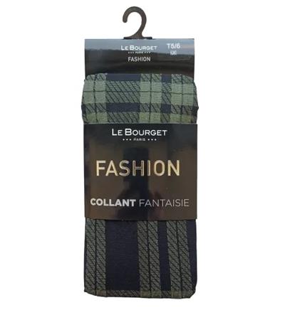 12r2  kaki opaque motif tartan 50d - Photo 1